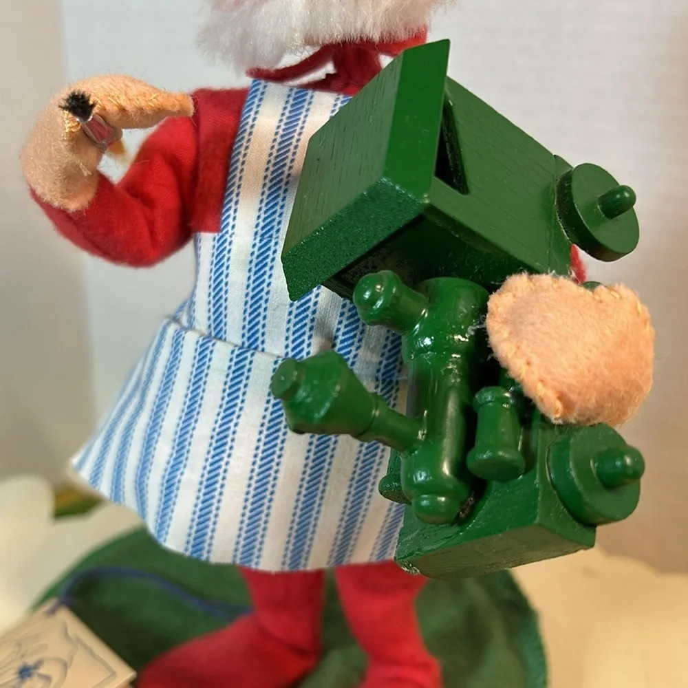 Annalee Santa with green train. 1989